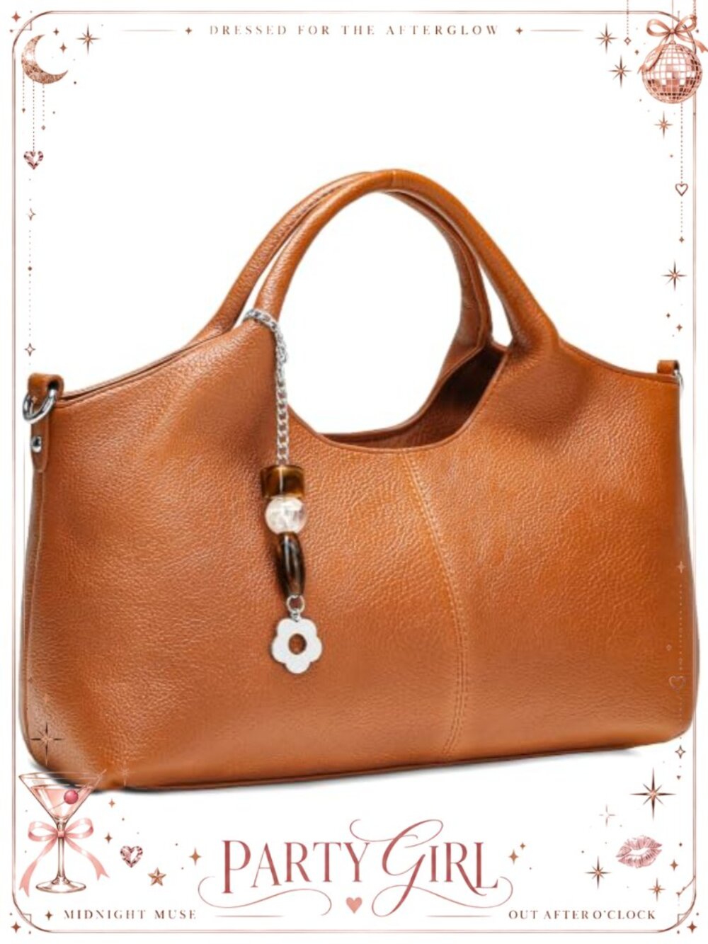 Vegan Leather Satchel Crossbody Top Handle Shoulder Bag Purse Handbag